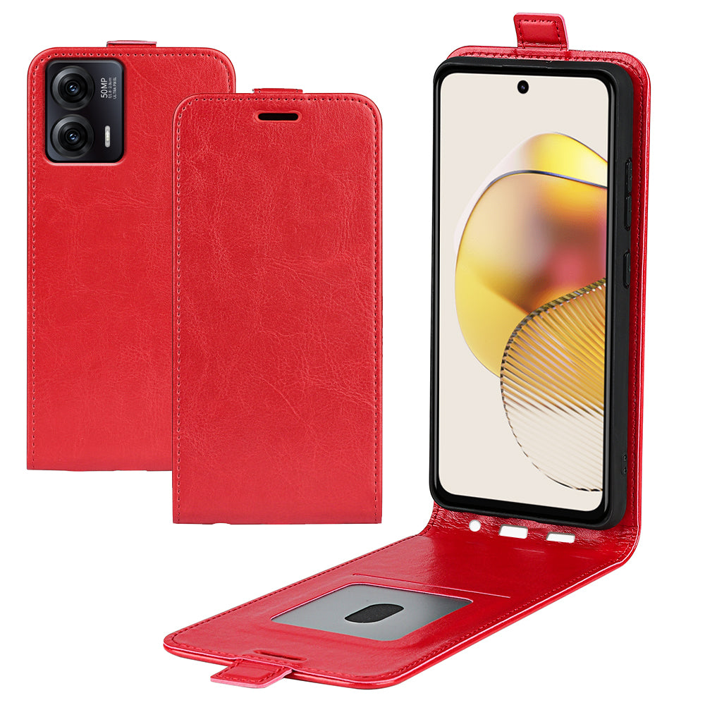 Anti-drop Phone Cover For Motorola Moto G73 5G Vertical Flip Leather Crazy Horse Texture Phone Case Card Holder Anti-drop Phone Cover For Motorola Moto G73 5G Vertical Flip Leather Crazy Horse Texture Phone Case Card Holder